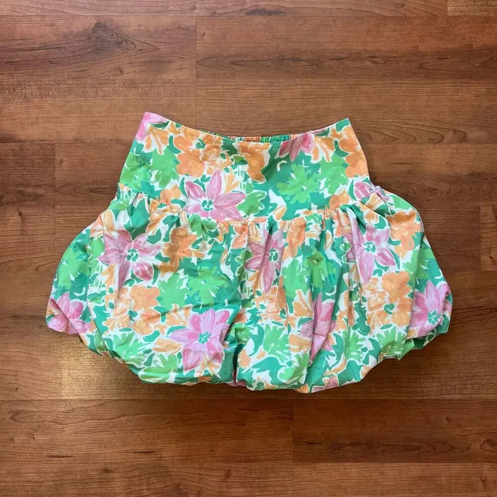 Free People Lula Floral Bubble Mini Skirt XS